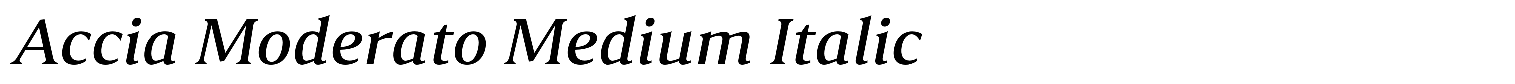 Accia Moderato Medium Italic